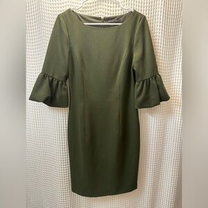 Antonio Melani 4 Olive Bell Sleeve  Dress